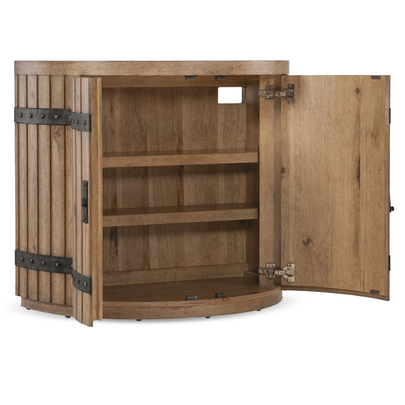 Vineyard Row - Demilune Nightstand - Light Brown