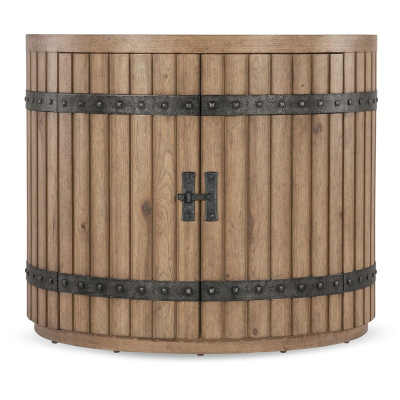 Vineyard Row - Demilune Nightstand - Light Brown