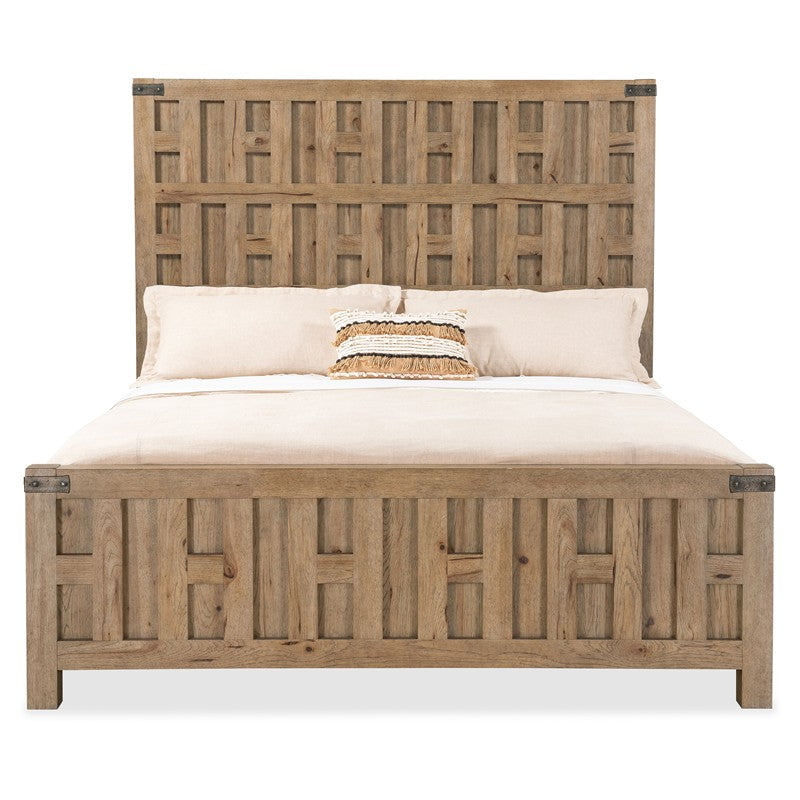 Vineyard Row - California King Panel Bed - Light Brown