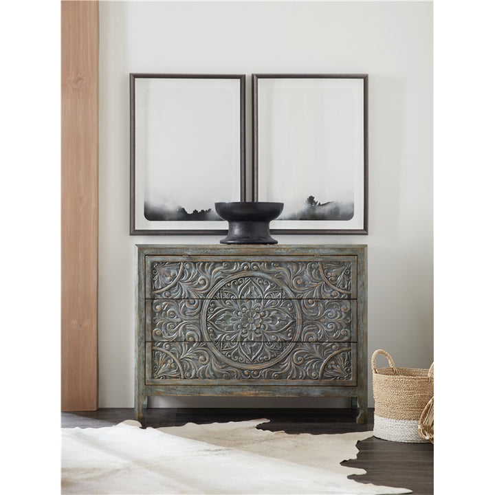 La Grange - Lockhart 3-Drawer Accent Chest - Blue Bonnet
