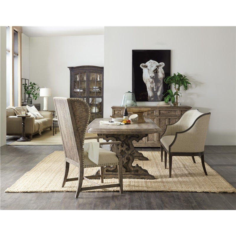 La Grange - Le Vieux 86" Double Pedestal Table With 2-18" Leaves