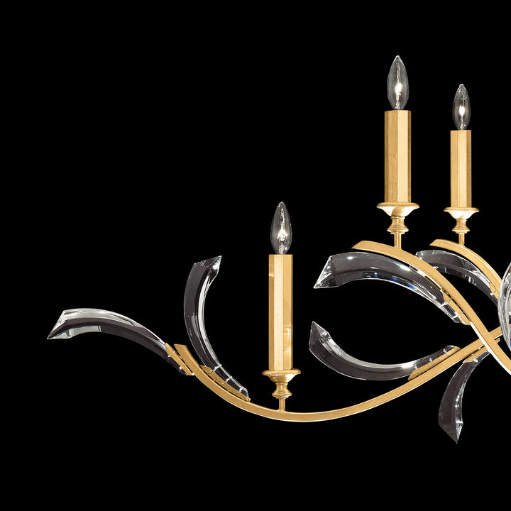 Beveled Arcs 74" Oblong Chandelier