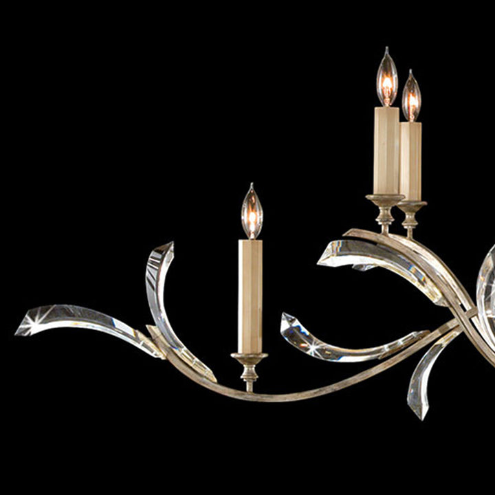Beveled Arcs 74" Oblong Chandelier