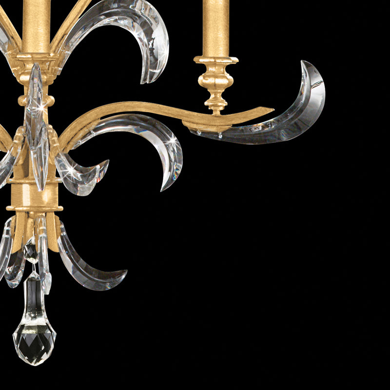 Beveled Arcs 28" Round Chandelier