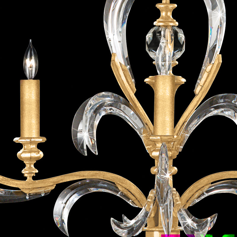 Beveled Arcs 28" Round Chandelier