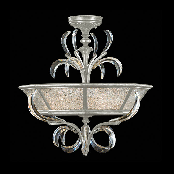 Beveled Arcs 26" Round Semi-Flush Mount
