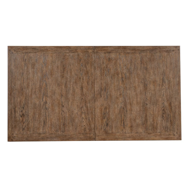 Americana - Leg Dining Table With One 22" Leaf - Dark Brown