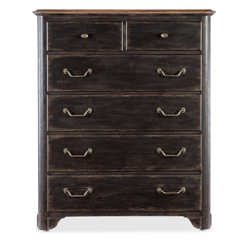 Americana - 46" Six-Drawer Chest - Dark Brown