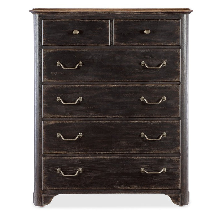 Americana - 46" Six-Drawer Chest - Dark Brown