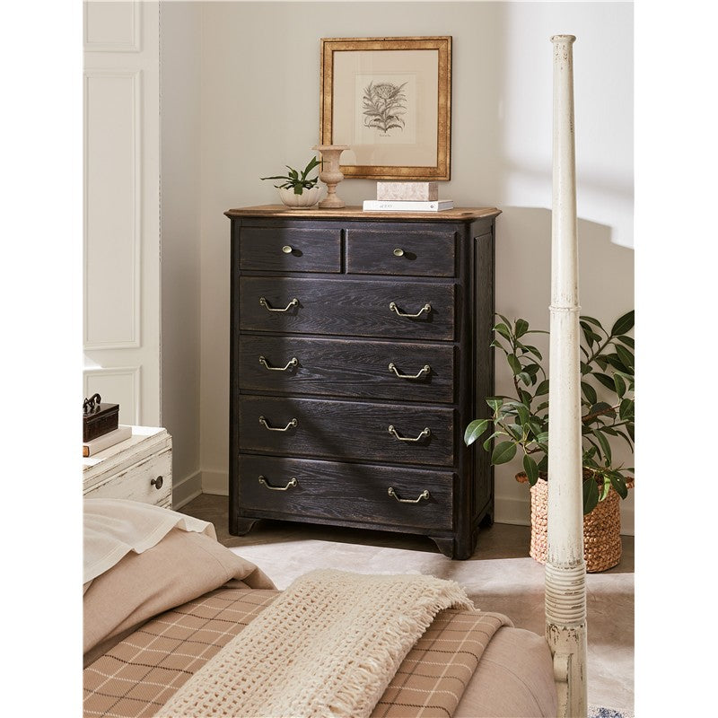 Americana - 46" Six-Drawer Chest - Dark Brown