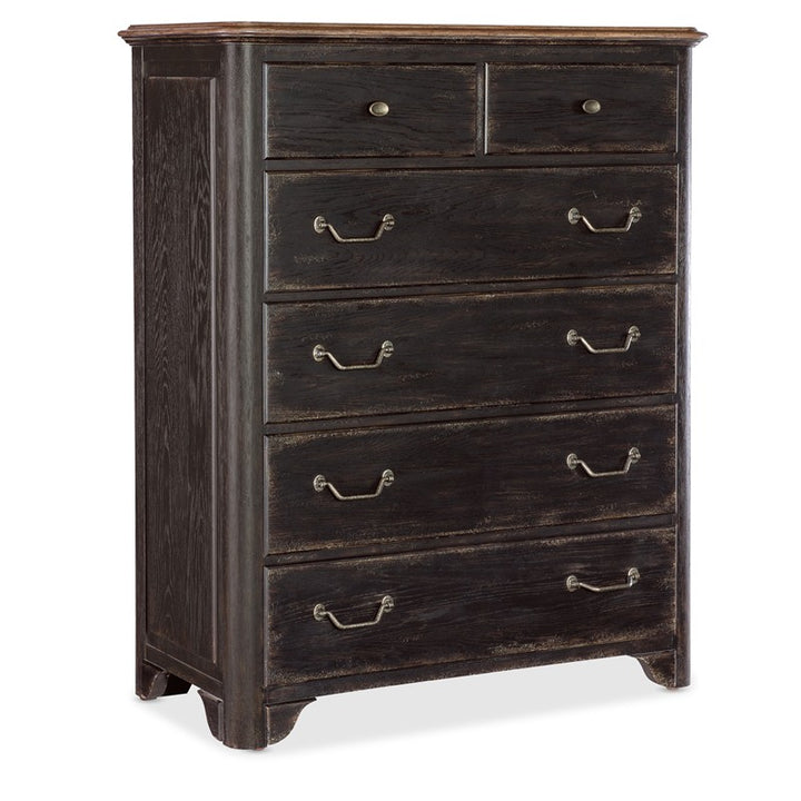 Americana - 46" Six-Drawer Chest - Dark Brown