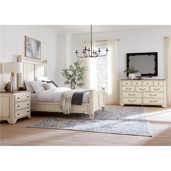 Americana - 34" Three-Drawer Nightstand - White