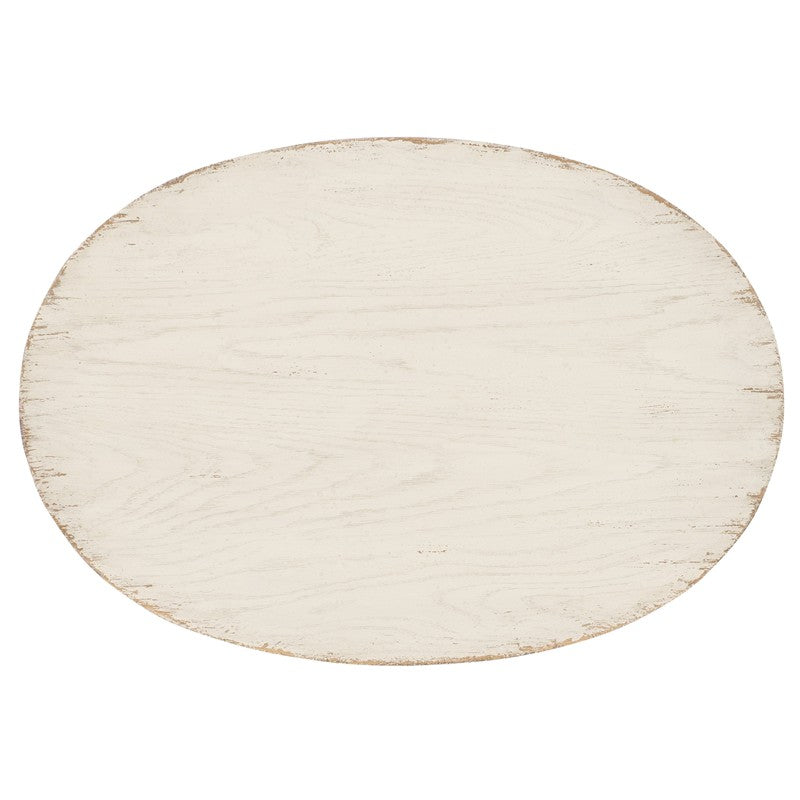 Americana - One-Drawer Oval Nightstand - White