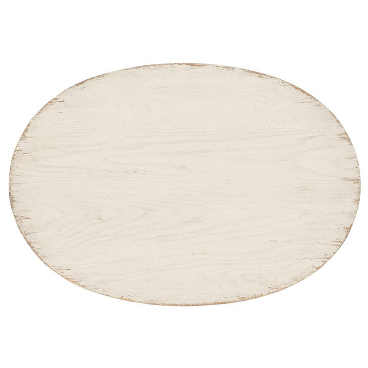 Americana - One-Drawer Oval Nightstand - White