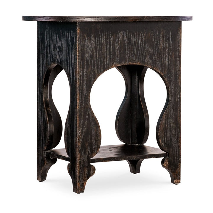 Americana - One-Drawer Oval Nightstand - Dark Brown