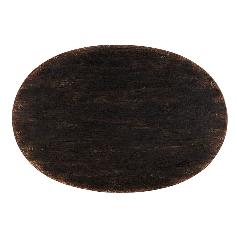 Americana - One-Drawer Oval Nightstand - Dark Brown