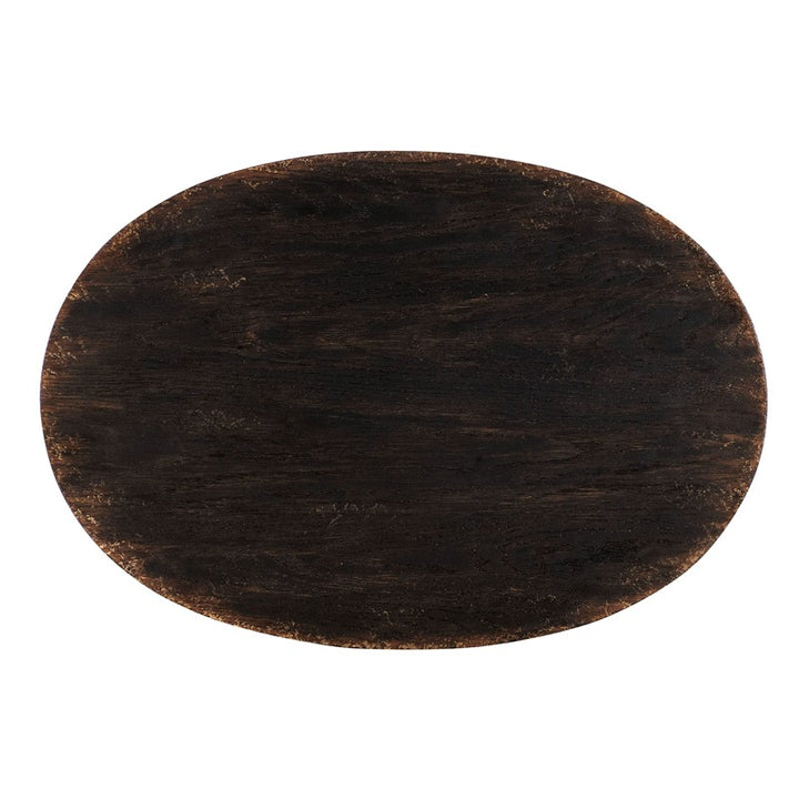 Americana - One-Drawer Oval Nightstand - Dark Brown