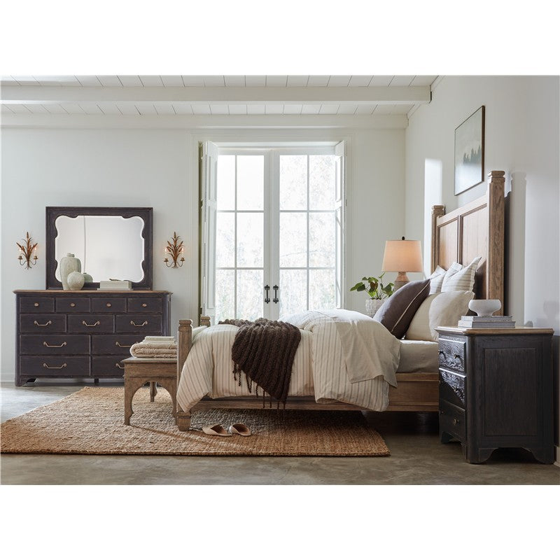 Americana - California King Panel Bed - Light Brown