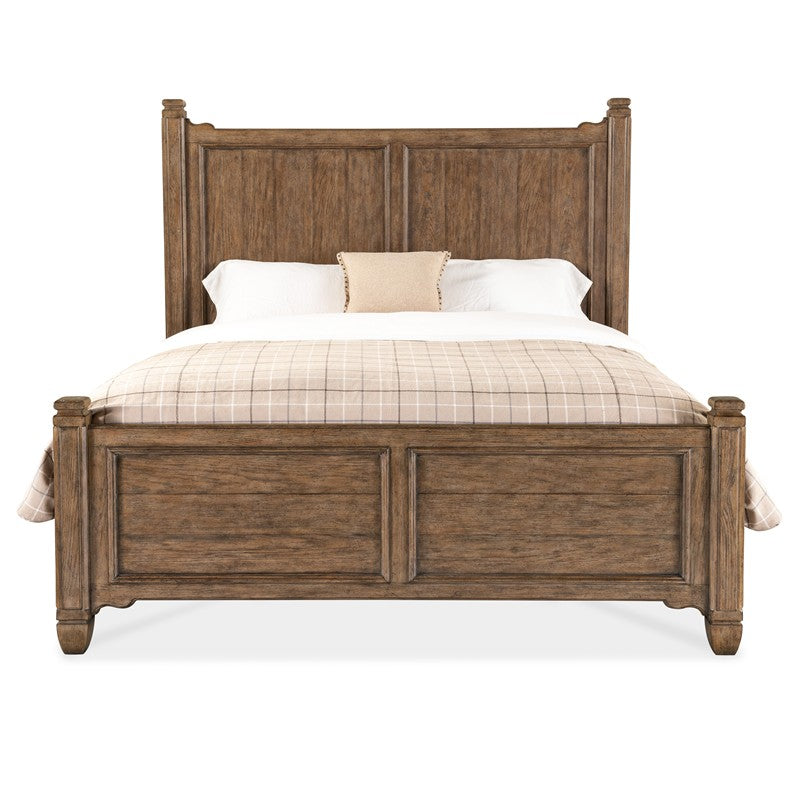 Americana - King Panel Bed - Light Brown