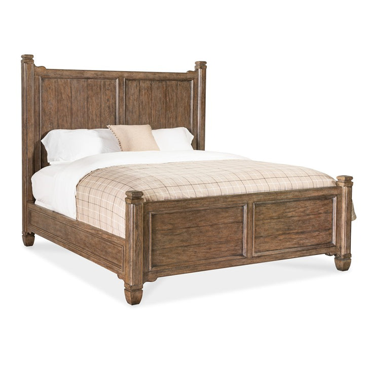 Americana - King Panel Bed - Light Brown