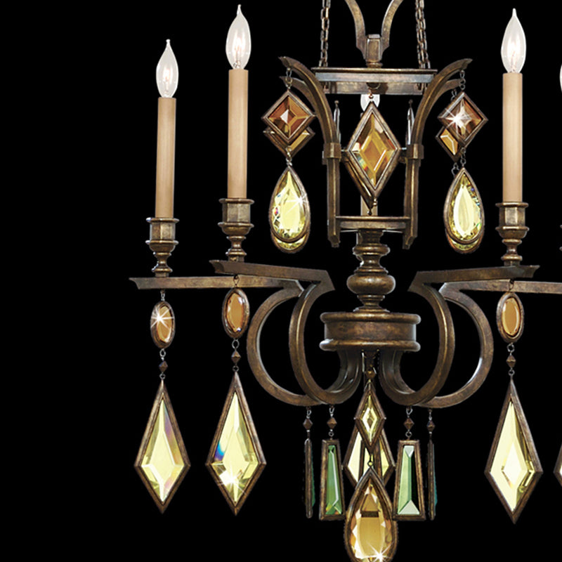 Encased Gems 27" Round Chandelier
