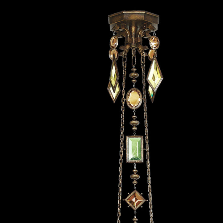 Encased Gems 27" Round Chandelier