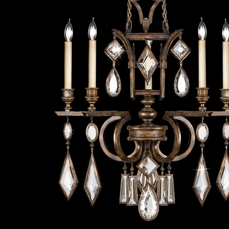 Encased Gems 27" Round Chandelier
