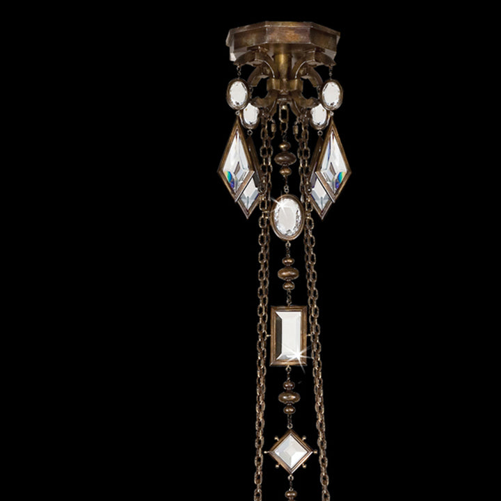 Encased Gems 27" Round Chandelier