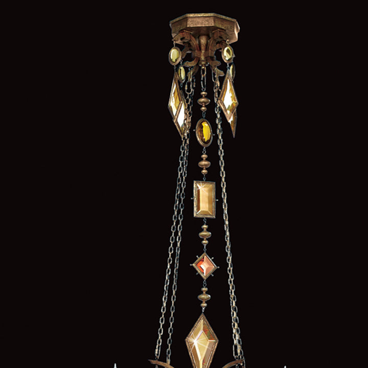 Encased Gems 31" Round Chandelier