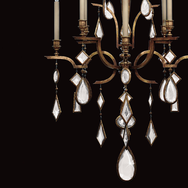 Encased Gems 31" Round Chandelier