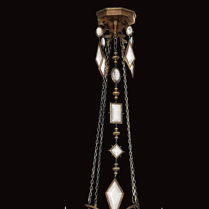 Encased Gems 31" Round Chandelier