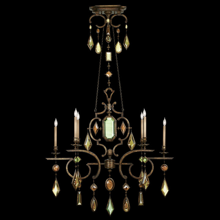 Encased Gems 50" Oblong Chandelier