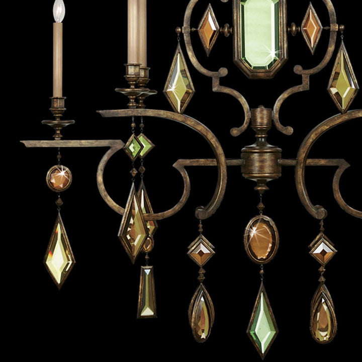 Encased Gems 50" Oblong Chandelier