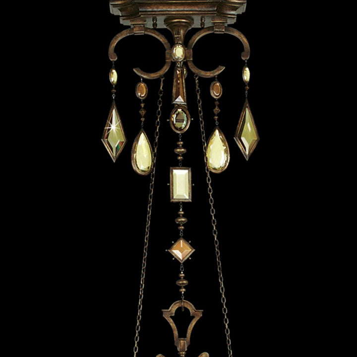 Encased Gems 50" Oblong Chandelier