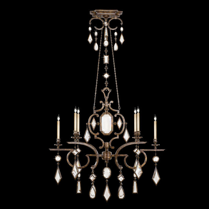 Encased Gems 50" Oblong Chandelier