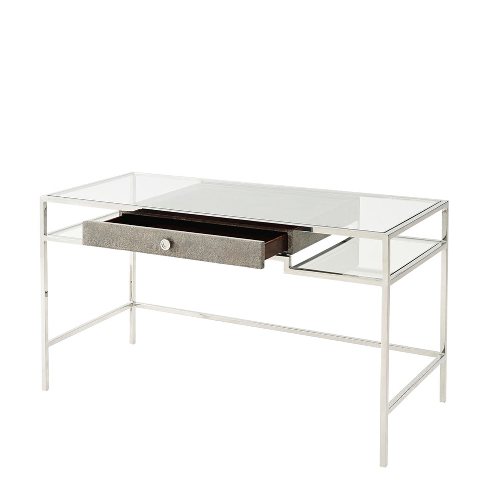 Tintagel Desk (Blue Mottled Eggshell)
