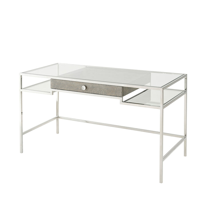 Tintagel Desk (Blue Mottled Eggshell)