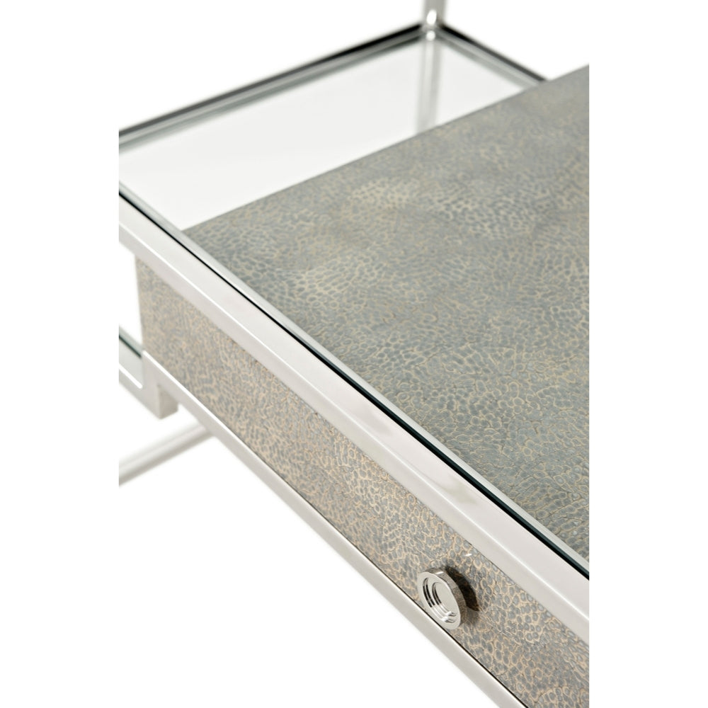 Tintagel Desk (Blue Mottled Eggshell)