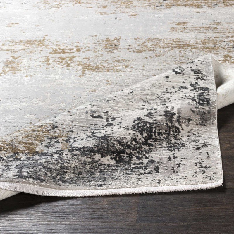 Ulen - Abstract 9.5 X 13 Rug - Pearl Silver