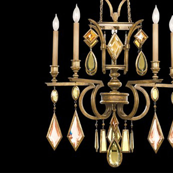 Encased Gems 27" Round Chandelier