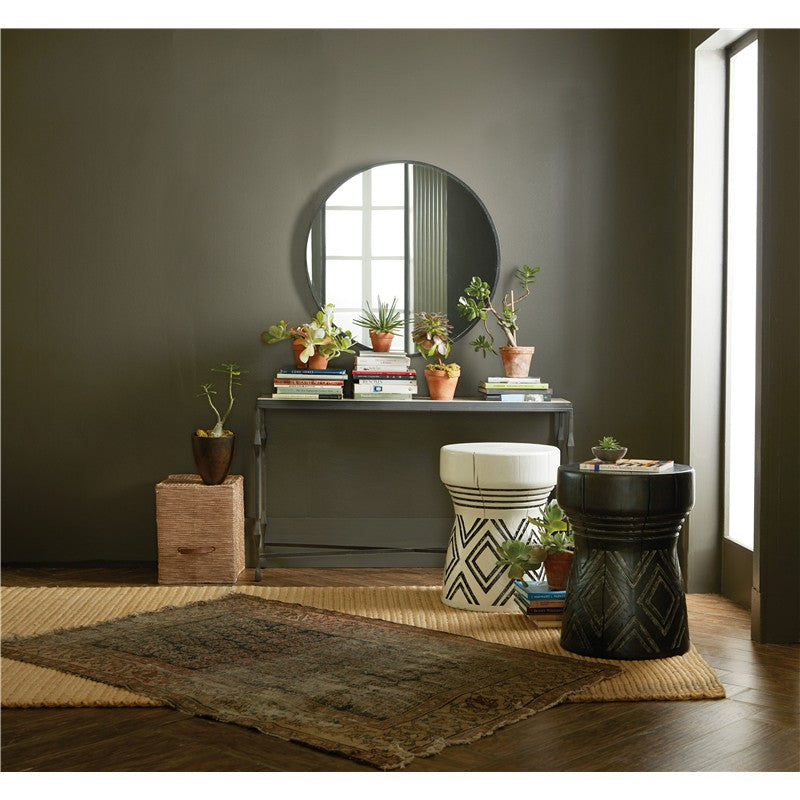 Commerce And Market - Carved Stump Side Table - Black