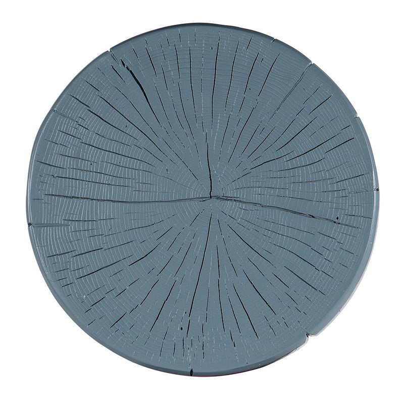 Commerce And Market - Carved Stump Side Table - Light Blue