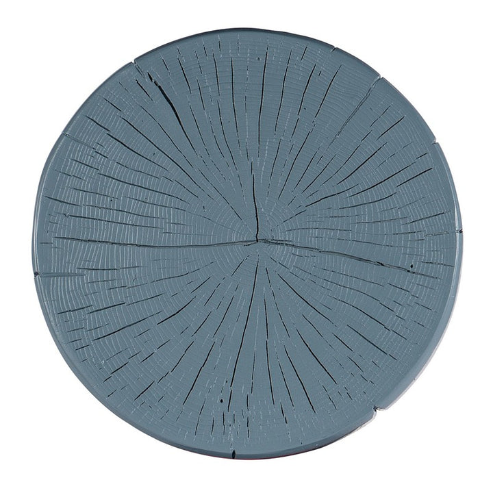 Commerce And Market - Carved Stump Side Table - Light Blue