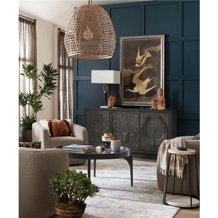 Commerce And Market - Round Cocktail Table - Black