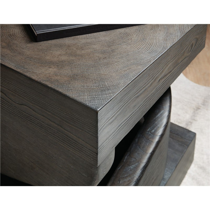 Commerce And Market - Twister End Table - Dark Brown