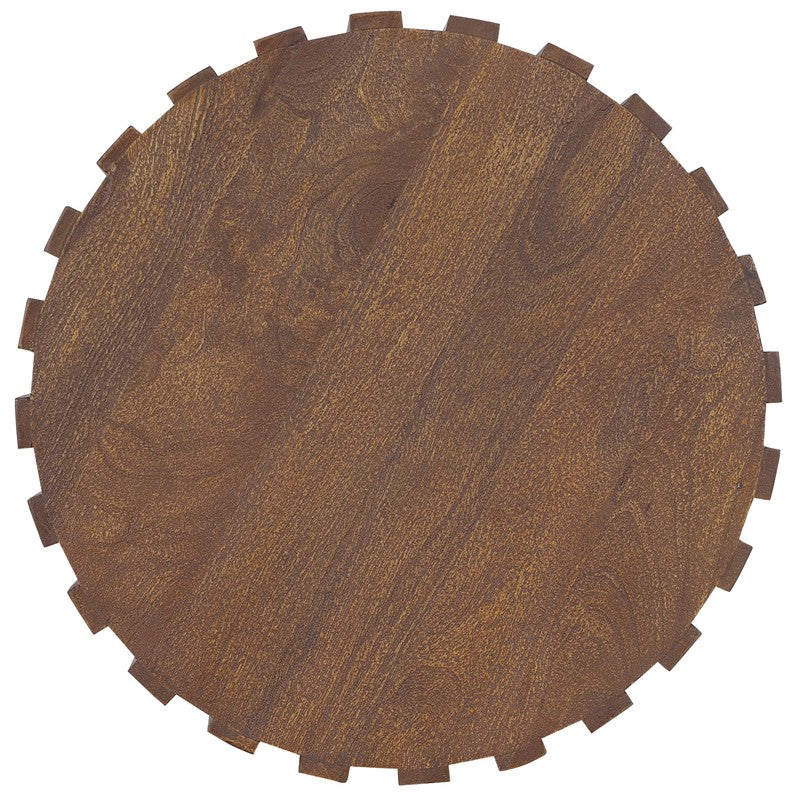 Commerce And Market - Gears Round End Table - Bronze