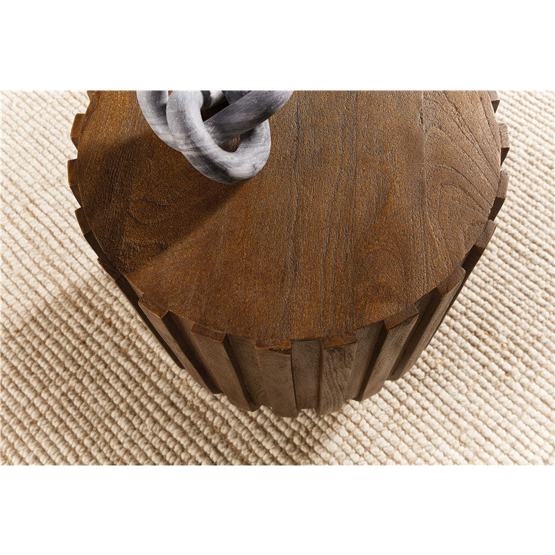 Commerce And Market - Gears Round End Table - Bronze