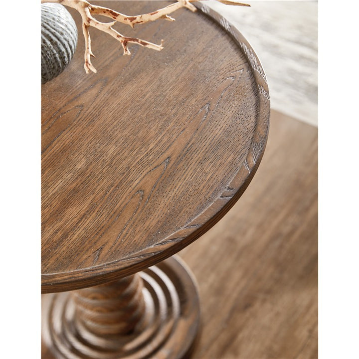 Commerce And Market - Spindle Accent Table - Dark Brown