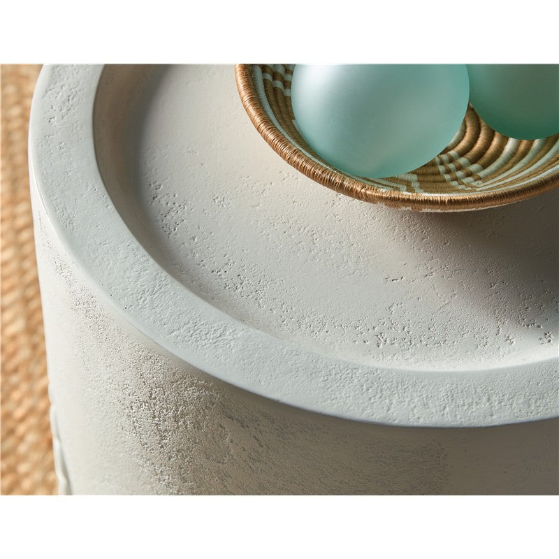 Commerce And Market - Amelia Round End Table - White