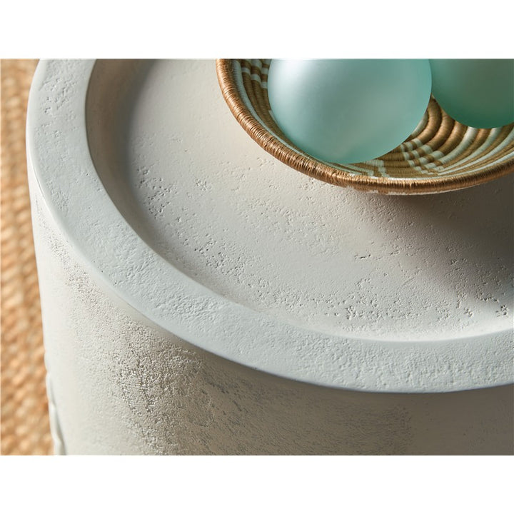 Commerce And Market - Amelia Round End Table - White